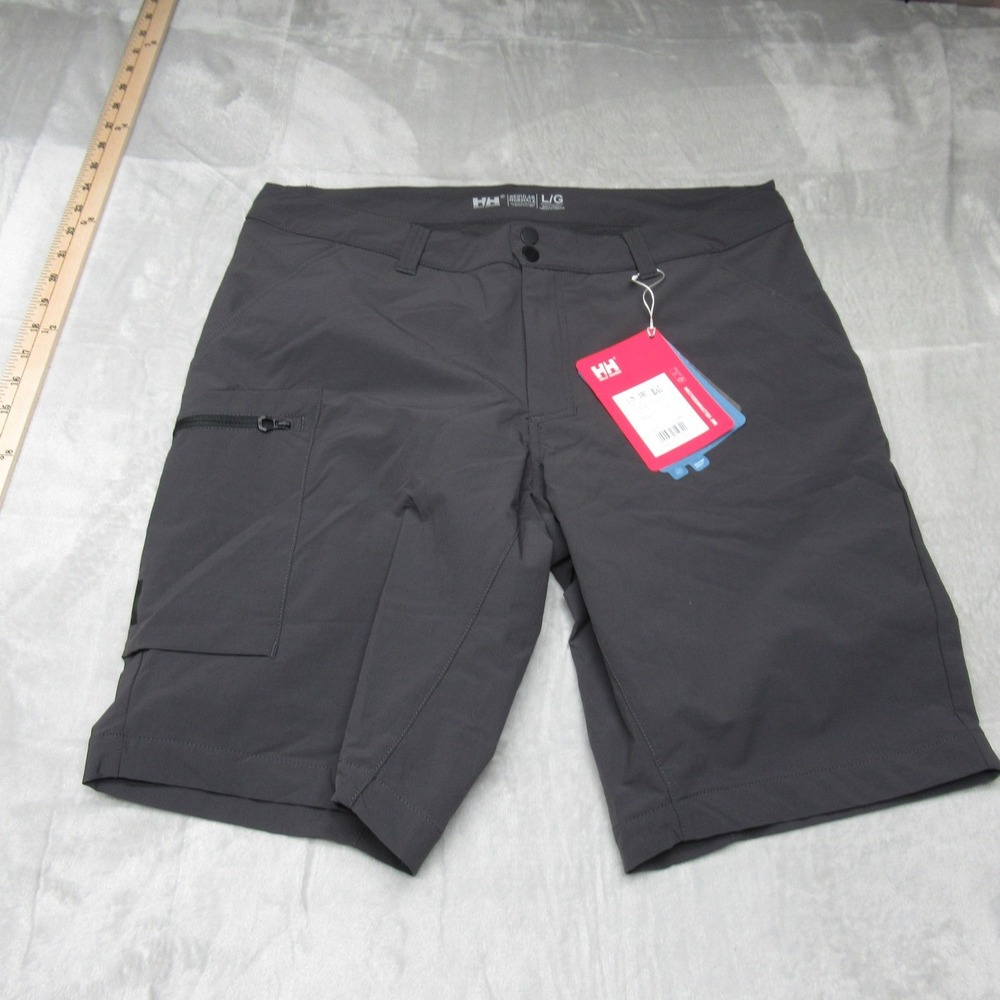 Helly Hansen Shorts Mens Large Gray Regular Fit Brono Softshell Outdoor $85 NEW
